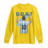 Legendary Number 10 Long Sleeve Shirt Goat Of Soccer Gift For Fans