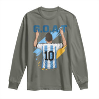 Legendary Number 10 Long Sleeve Shirt Goat Of Soccer Gift For Fans