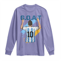 Legendary Number 10 Long Sleeve Shirt Goat Of Soccer Gift For Fans