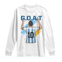 Legendary Number 10 Long Sleeve Shirt Goat Of Soccer Gift For Fans