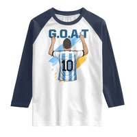 Legendary Number 10 Raglan Shirt Goat Of Soccer Gift For Fans