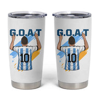 Legendary Number 10 Tumbler Cup Goat Of Soccer Gift For Fans