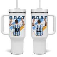 Legendary Number 10 Tumbler With Handle Goat Of Soccer Gift For Fans