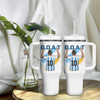 Legendary Number 10 Tumbler With Handle Goat Of Soccer Gift For Fans