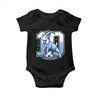 Number Ten The Goat Of Football Fans Baby Onesie Soccer Lover Gift