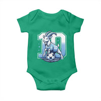 Number Ten The Goat Of Football Fans Baby Onesie Soccer Lover Gift