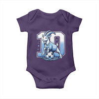 Number Ten The Goat Of Football Fans Baby Onesie Soccer Lover Gift