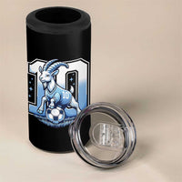 Number Ten The Goat Of Football Fans 4 in 1 Can Cooler Tumbler Soccer Lover Gift