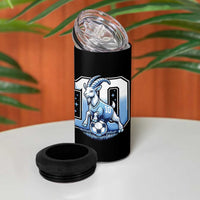 Number Ten The Goat Of Football Fans 4 in 1 Can Cooler Tumbler Soccer Lover Gift