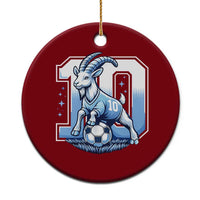 Number Ten The Goat Of Football Fans Ceramic Ornament Soccer Lover Gift