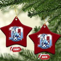 Number Ten The Goat Of Football Fans Ceramic Ornament Soccer Lover Gift
