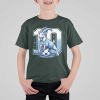Number Ten The Goat Of Football Fans T Shirt For Kid Soccer Lover Gift