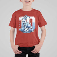 Number Ten The Goat Of Football Fans T Shirt For Kid Soccer Lover Gift