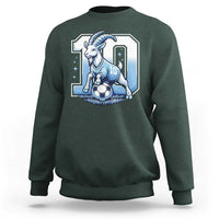 Number Ten The Goat Of Football Fans Sweatshirt Soccer Lover Gift