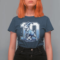 Number Ten The Goat Of Football Fans T Shirt For Women Soccer Lover Gift