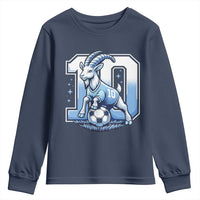 Number Ten The Goat Of Football Fans Youth Sweatshirt Soccer Lover Gift