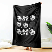 Game Day Coquette Aesthetic Throw Blanket Soccer Mom Gifts