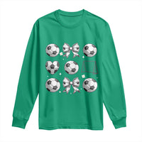 Game Day Coquette Aesthetic Long Sleeve Shirt Soccer Mom Gifts
