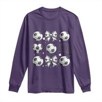 Game Day Coquette Aesthetic Long Sleeve Shirt Soccer Mom Gifts