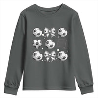 Game Day Coquette Aesthetic Youth Sweatshirt Soccer Mom Gifts