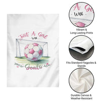 Just A Girl With Goals Garden Flag Soccer Gift For Her