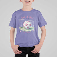 Just A Girl With Goals T Shirt For Kid Soccer Gift For Her