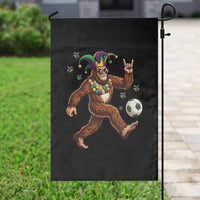 Funny Mardi Gras Bigfoot Playing Soccer Garden Flag Football Fan Gift