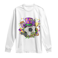 Mardi Gras Soccer Ball Long Sleeve Shirt Funny Soccer Player Gift