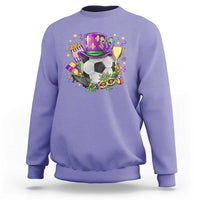 Mardi Gras Soccer Ball Sweatshirt Funny Soccer Player Gift