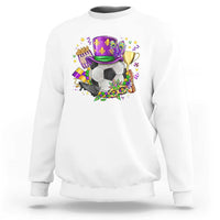 Mardi Gras Soccer Ball Sweatshirt Funny Soccer Player Gift