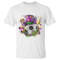 Mardi Gras Soccer Ball T Shirt Funny Soccer Player Gift