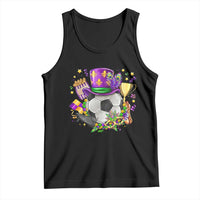Mardi Gras Soccer Ball Tank Top Funny Soccer Player Gift