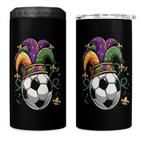 Mardi Gras Soccer Ball 4 in 1 Can Cooler Tumbler Funny Louisiana Carnival Sports Gift