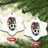 Mardi Gras Soccer Ball Ceramic Ornament Funny Louisiana Carnival Sports Gift