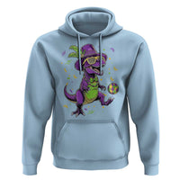 Funny Mardi Gras Dinosaur Playing Soccer Hoodie