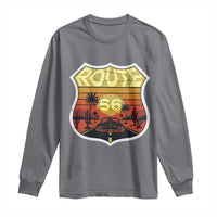 Retro Route Highway 66 Long Sleeve Shirt Vintage Americana Road Trip