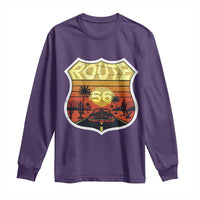 Retro Route Highway 66 Long Sleeve Shirt Vintage Americana Road Trip