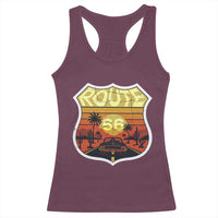 Retro Route Highway 66 Racerback Tank Top Vintage Americana Road Trip