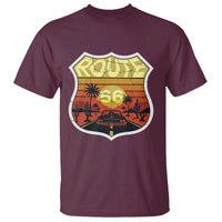 Retro Route Highway 66 T Shirt Vintage Americana Road Trip