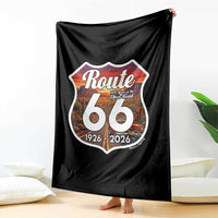 Route Highway 66 Centennial Throw Blanket Vintage Distressed Americas Highway