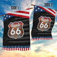 Route Highway 66 Centennial Garden Flag Vintage Distressed Americas Highway