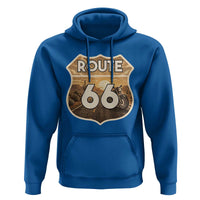 Vintage Motorcycle Road Trip Route Highway 66 Hoodie Open Road Adventure