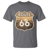 Vintage Motorcycle Road Trip Route Highway 66 T Shirt Open Road Adventure