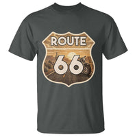 Vintage Motorcycle Road Trip Route Highway 66 T Shirt Open Road Adventure