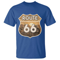 Vintage Motorcycle Road Trip Route Highway 66 T Shirt Open Road Adventure