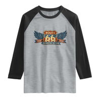 Route Highway 66 Centennial Raglan Shirt 100 Years Of The Mother Road