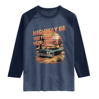 Route Highway 66 Centennial Raglan Shirt 100 Year Road Trip Adventure