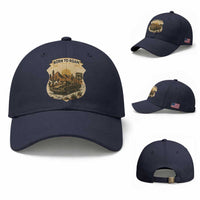 Vintage Muscle Car Route Highway 66 Baseball Cap Born To Roam Road Trip