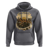 Vintage Muscle Car Route Highway 66 Hoodie Born To Roam Road Trip
