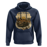 Vintage Muscle Car Route Highway 66 Hoodie Born To Roam Road Trip